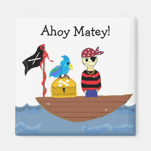 Aimant Ahoy Matey Pirate Design