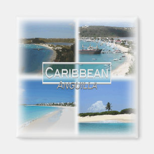 Aimant AI0009 Amérique, Anguilla, Caraïbes, Frigo.