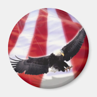 Aimant Aigle et drapeau américains