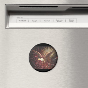 Aimant Aigle et feux d'artifice