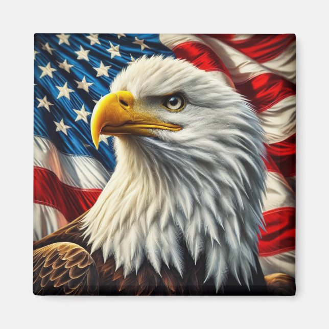 Aimant Aigle patriotique (Devant)