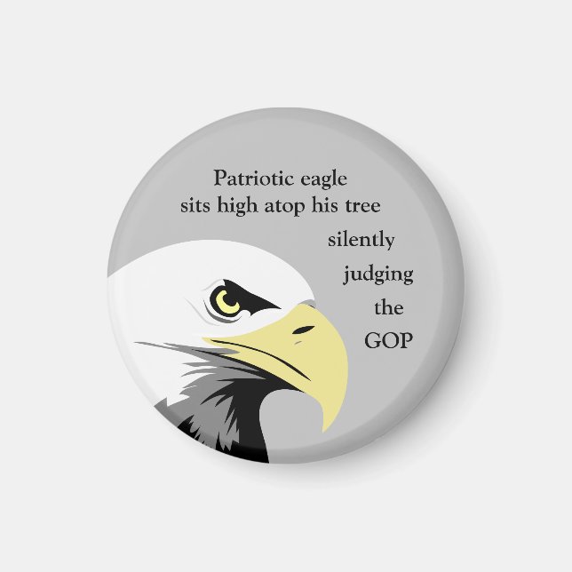 Aimant Aigle patriotique Humour politique Amusant Idée Ca (Devant)