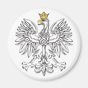 Aimant Aigle Polonais Avec Couronne Or