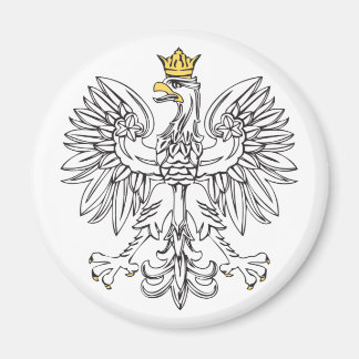 Aimant Aigle Polonais Avec Couronne Or