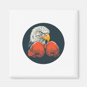 Aimant Aigle Puissant Avec Gants De Boxe Pour Un Lo Dynam