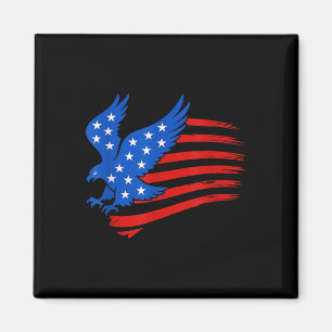 Aimant Aigle Royal Drapeau Américain États-Unis 4 Juillet