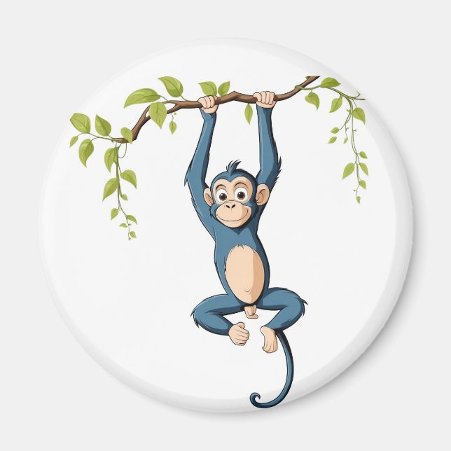 Aimant Aiguillant à accrochage de singe adorable (Devant)