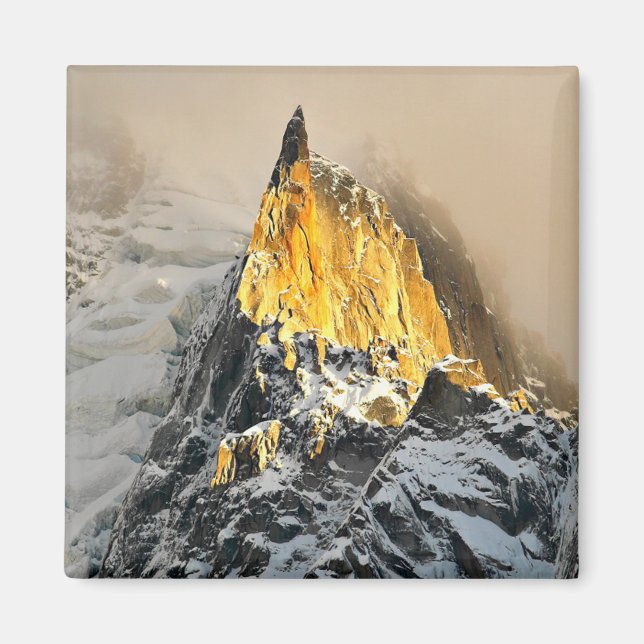 Aimant Aiguille des Deux Aigles lever du soleil, Chamonix (Devant)