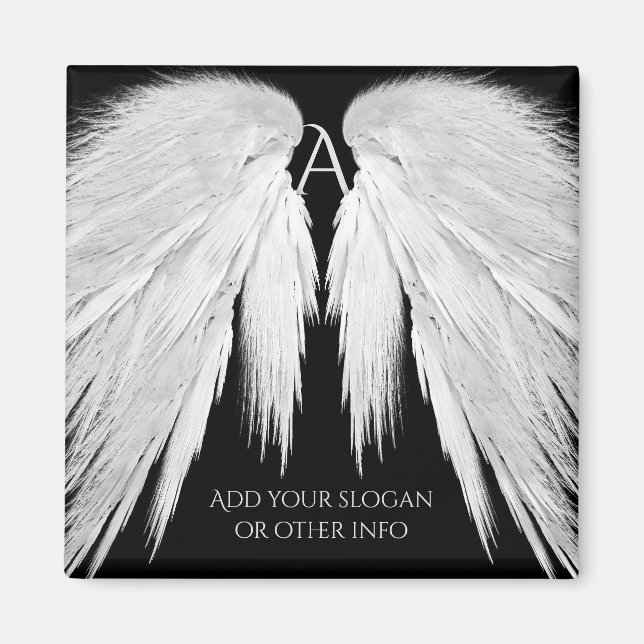 Aimant AILES D'ANGE Noir (Devant)