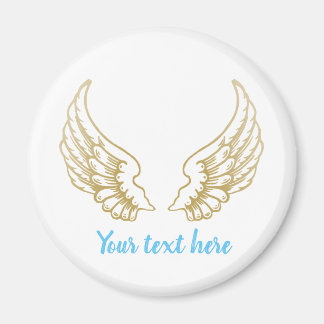 AIMANT AILES D'ANGEL PERSONNALISABLES STICKER ROND