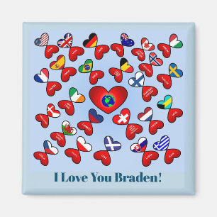 Aimant Aimer différentes langues dans le monde