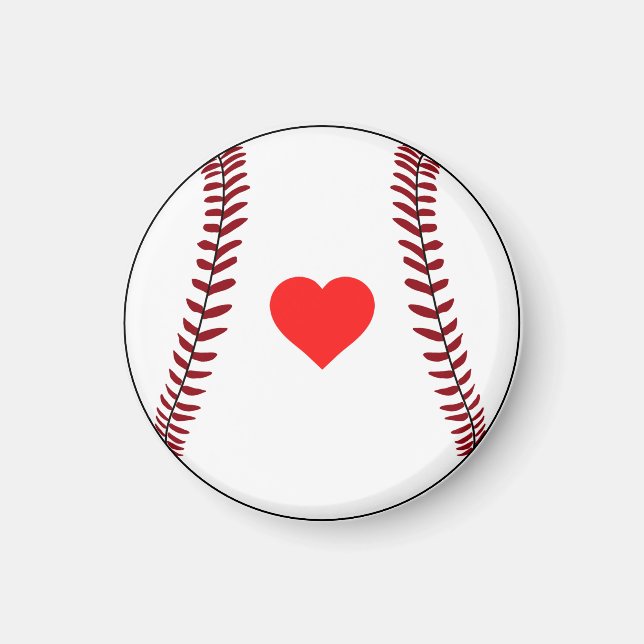 Aimant Aimer le baseball (Devant)