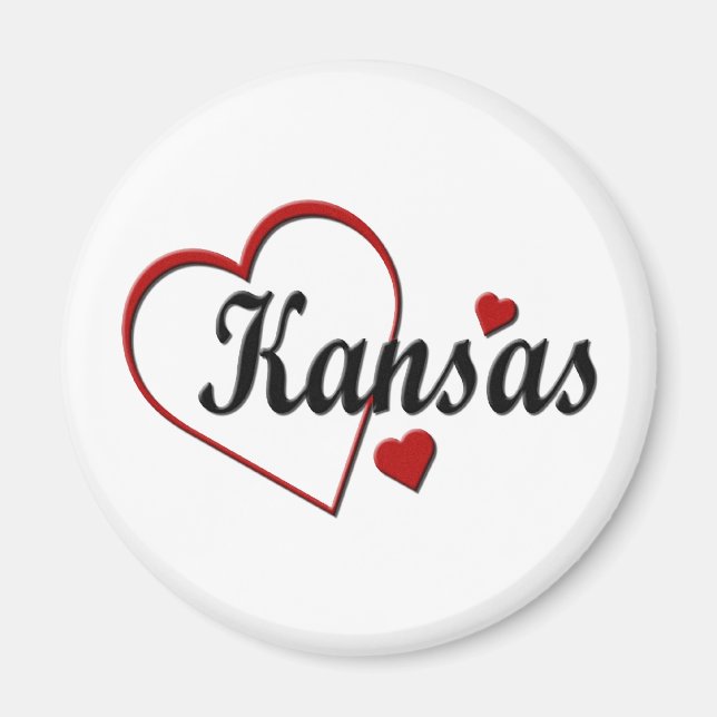 Aimant Aimer les coeurs du Kansas (Devant)