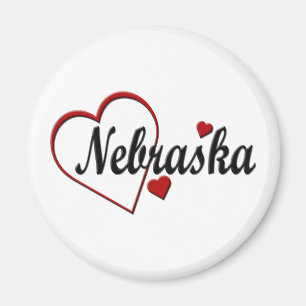 Aimant Aimer les coeurs du Nebraska