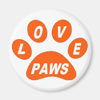 Aimant Aimer les pattes sur les pattes orange