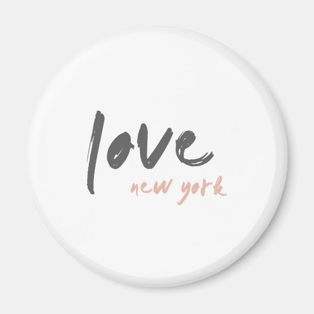 Aimant Aimer New York | NYC USA Moderne Wanderlust Rose (Devant)