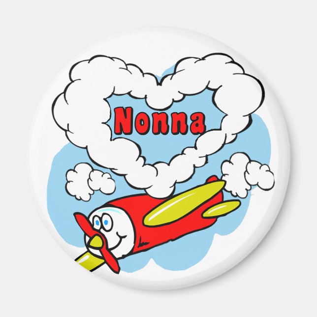Aimant Aimer Nonna Kids Avion (Devant)