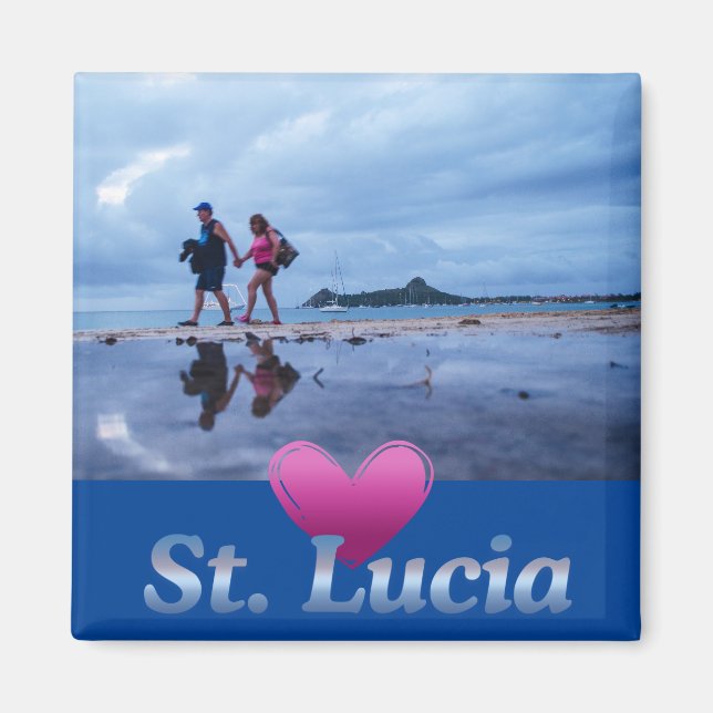 Aimant Aimer Sainte-Lucie (Devant)
