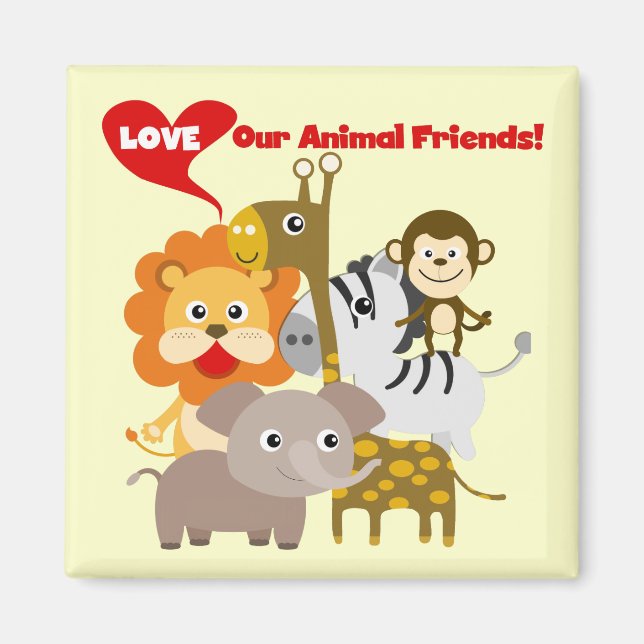 Aimant Aimez nos amis animaux (Devant)
