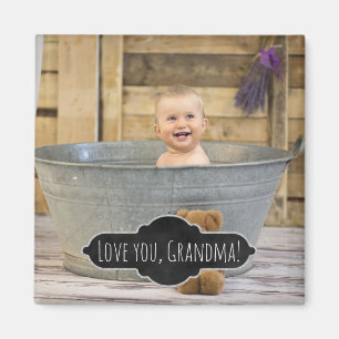 Aimant Aimez-vous grand-mère Photo personnalisée pour b