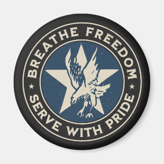 Aimant Air Force - Breathe freedom, serve with pride.