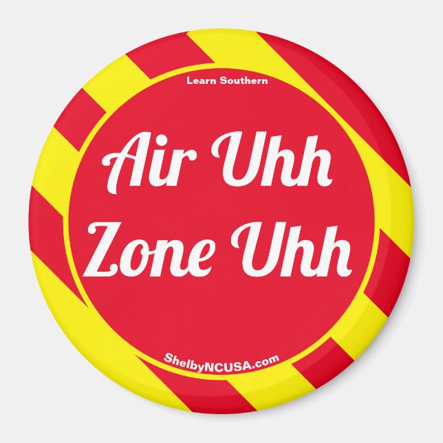 Aimant Air Uhh Zone Uhh Rouge/jaune (Devant)