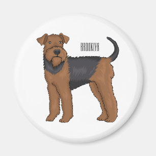 Aimant Airedale terrier dog cartoon