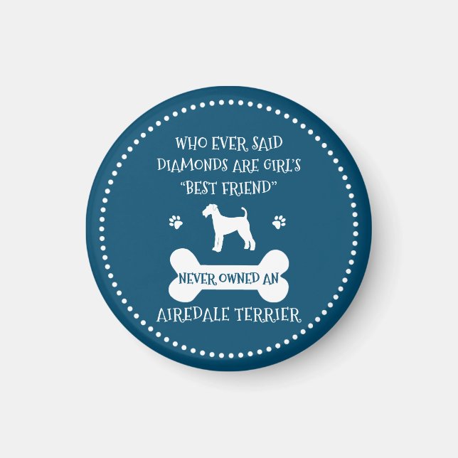 Aimant Airedale Terrier Dog meilleur ami (Devant)