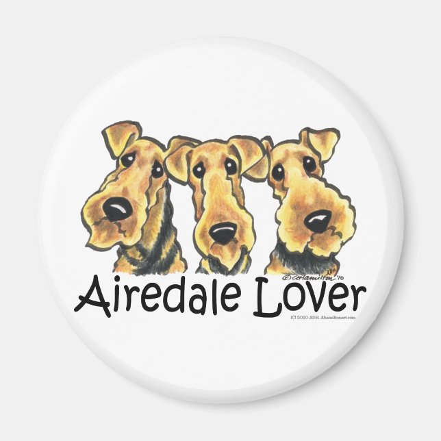 Aimant Airedale Terrier Lover (Devant)