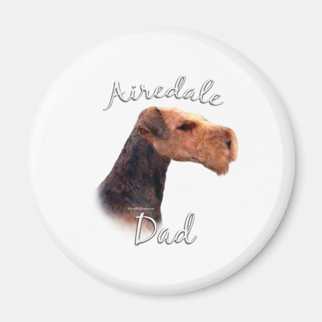 Aimant Airedale Terrier Papa 2 (Devant)