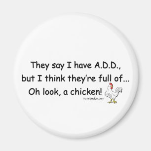 Aimant AJOUTER plein d'Humour de poulet