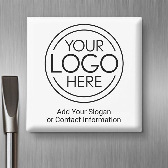 Aimant Ajouter Votre Logo Entreprise Moderne Minimaliste (Custom Logo Magnet)