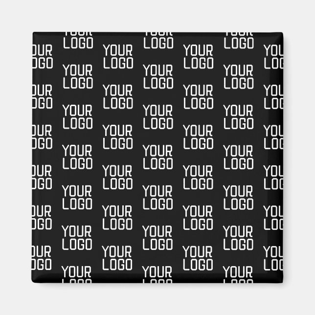Aimant Ajouter votre logo Répéter Motif Modèle modifiable (Devant)