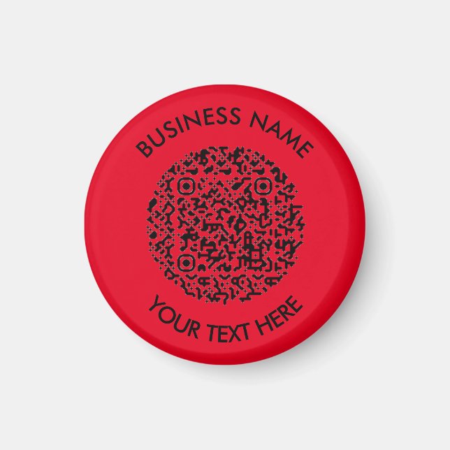 Aimant Ajoutez votre propre balayage QR Code minimum simp (Devant)