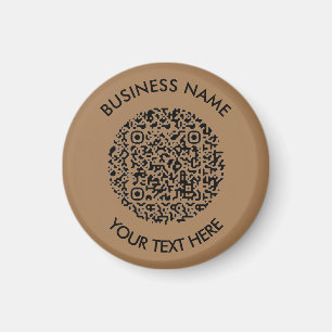 Aimant Ajoutez votre propre balayage QR de code rond Mini