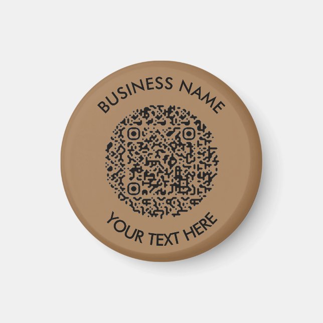 Aimant Ajoutez votre propre balayage QR de code rond Mini (Devant)