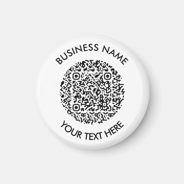 Aimant Ajoutez votre propre balayage QR de code rond Mini (Devant)