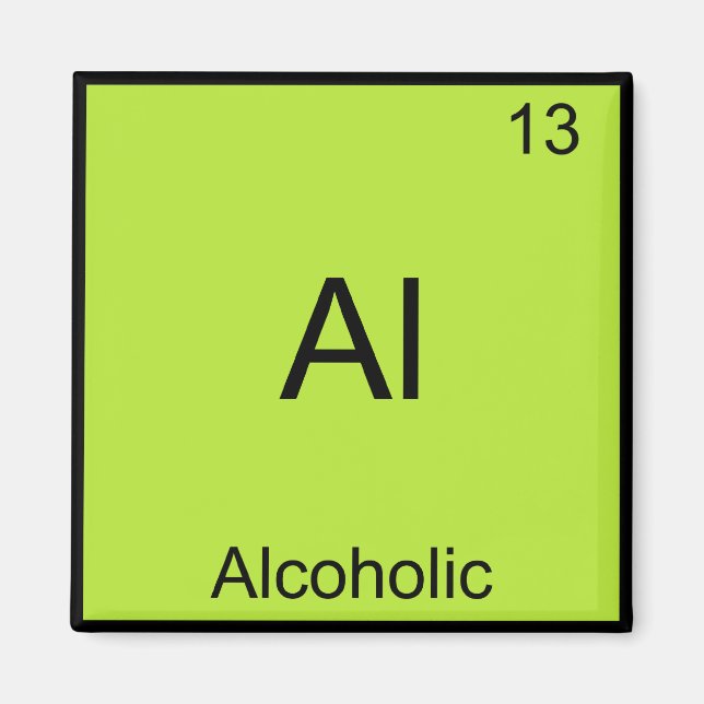 Aimant Al - Élément de Chimie Symbolique Amusant (Devant)