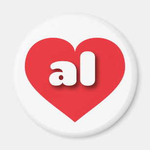 Aimant Alabama coeur rouge - J'aime tous