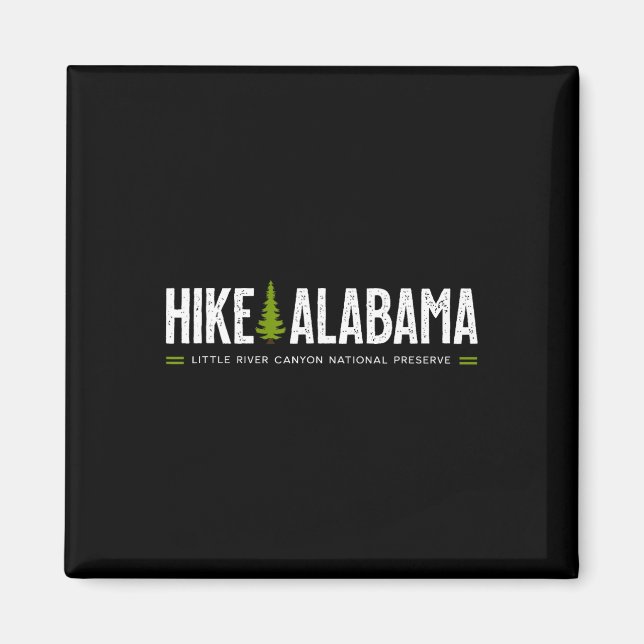 Aimant Alabama Hike Little River Canyon Tree Retro Graphi (Devant)