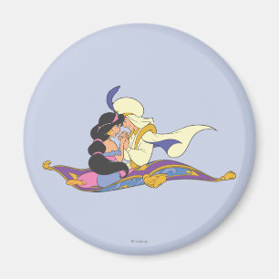 Aimant Aladdin et Jasmine sur la moquette magique