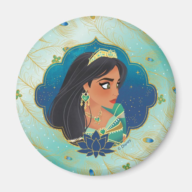 Aimant Aladdin | Graphique de profil latéral Jasmine (Devant)