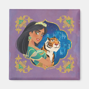 Aimant Aladdin   Graphisme Bijou Jasmine Et Raja