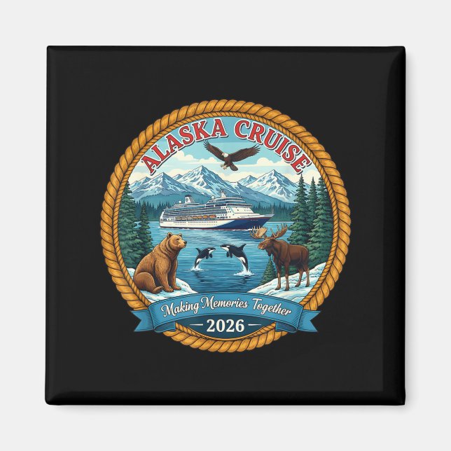 Aimant Alaska Cruise 2026 Matching Friends And Family Gro (Devant)