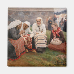 Aimant Albert Edelfeel - Femmes à l'extérieur de l'église