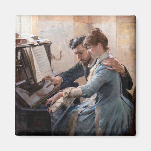 Aimant Albert Edelfeel - Jouer au piano (Devant)