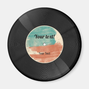 Aimant Album musical Retro Vinyl Record