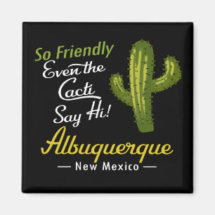 Aimant Albuquerque Cactus Funny Retro