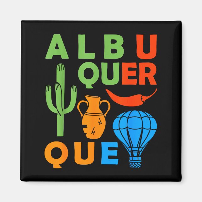 Aimant Albuquerque New Mexico Souvenir Men Petroglyph Alb (Devant)