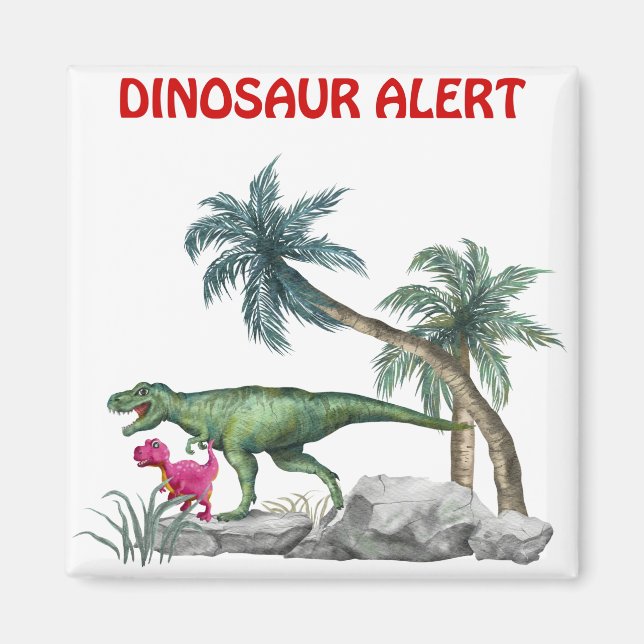 Aimant Alerte Dinosaur (Devant)